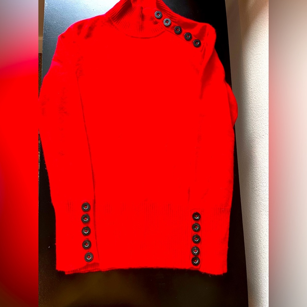 Anne Klein cashmere sweater red M